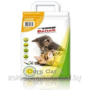 Наполнитель S Benek 14л Corn Cat Natural кукурузный для кошек, комкующийся