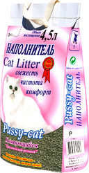 Наполнитель Pussy-Cat комкующийся розовый 4,5л