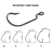 Крючок офсетный Crazy Fish DN Offset Joint Hook №06, 20шт