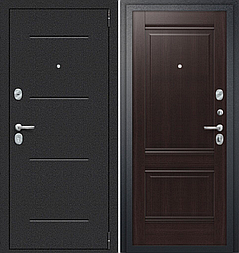 Двери входные металлические Porta R 104.K42 Букле Черный/Wenge Veralinga