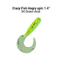 Резина Crazy Fish Angry Spin 1,4'' №54, Кальмар, 10шт