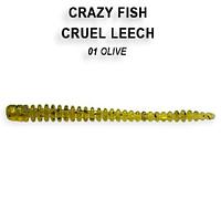 CRAZY FISH Резина Crazy Fish Cruel Leech 2'' №01, Кальмар, 8шт