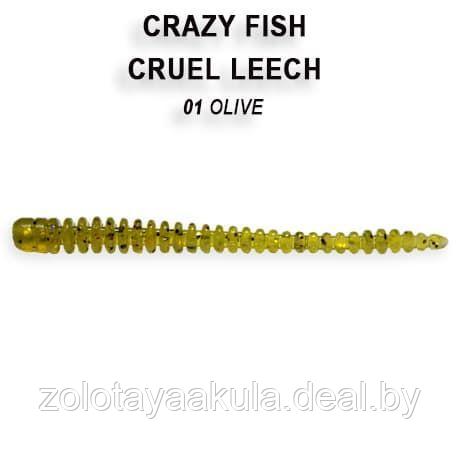 CRAZY FISH Резина Crazy Fish Cruel Leech 2'' №01, Кальмар, 8шт - фото 1 - id-p196621850