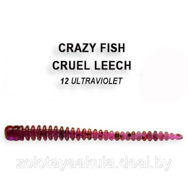 CRAZY FISH Резина Crazy Fish Cruel Leech 2'' №12, Кальмар, 8шт - фото 1 - id-p196621853
