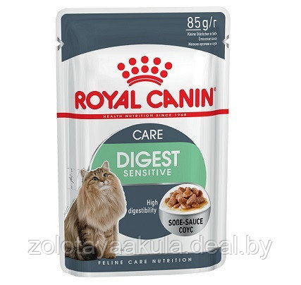 85гр Влажный корм ROYAL CANIN Digestive Care для взрослых кошек с чувствительным пищеварением, в соусе (пауч) - фото 1 - id-p196620736
