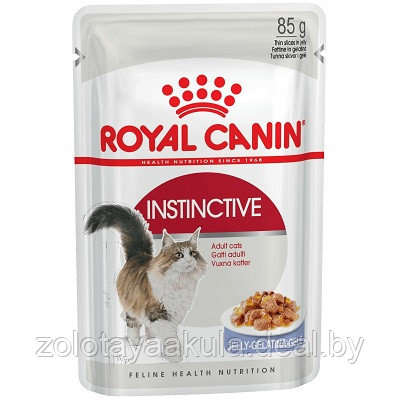 85гр Влажный корм ROYAL CANIN Instinctive для взрослых кошек, в желе (пауч) - фото 1 - id-p196620737