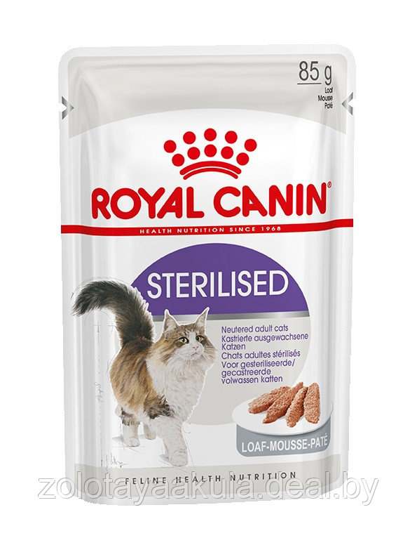 85гр Влажный корм ROYAL CANIN Sterilised Loaf для взрослых стерилизованных кошек старше 1 года, паштет (пауч) - фото 1 - id-p196620755