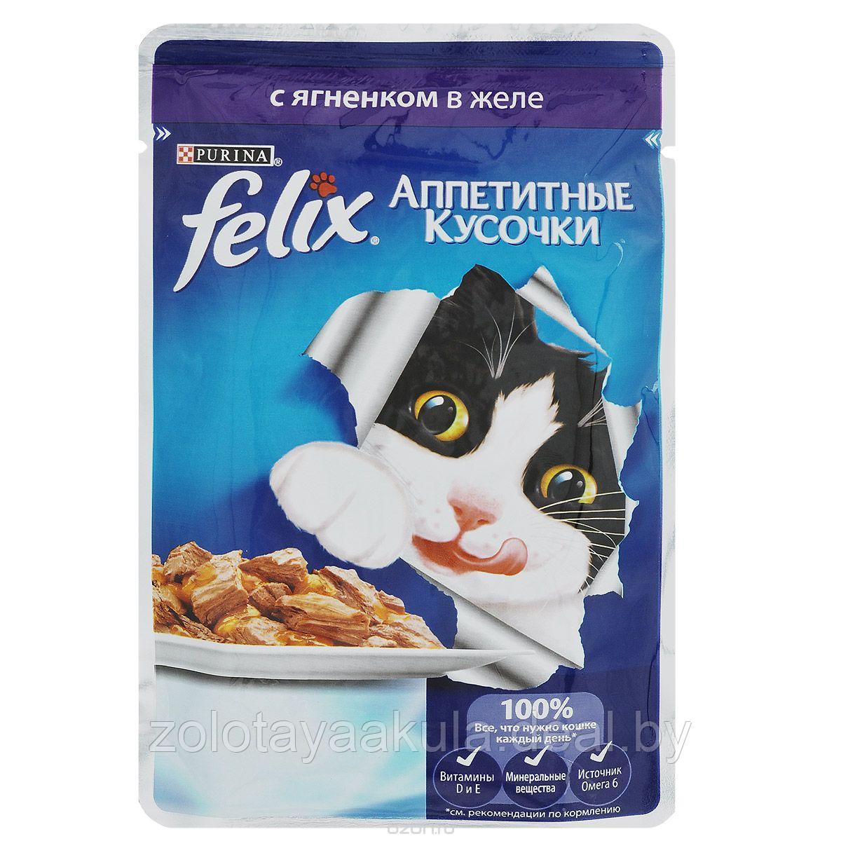 Felix Корм для кошек FELIX с ягнёнком 85гр - фото 1 - id-p196620809