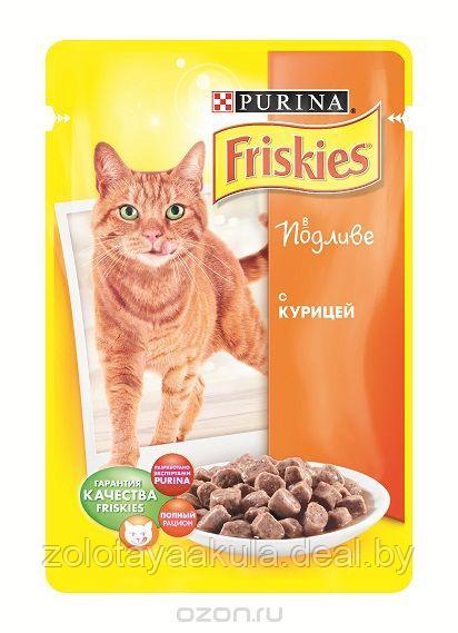 FRISKIES Корм для кошек FRISKIES 85гр с курицей в подливе - фото 1 - id-p196620812