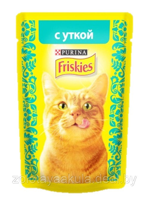 FRISKIES Корм для кошек FRISKIES 85гр с уткой в подливе - фото 1 - id-p196620814