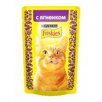 FRISKIES Корм для кошек FRISKIES 85гр с ягнёнком в подливе