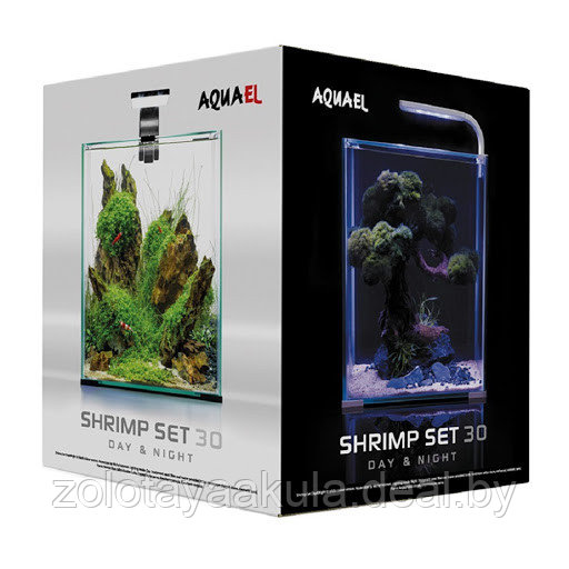 AquaEl Аквариум AQUAEL Shrimp Set Smart LED Day&Night 30л, 29*29*35см, белый - фото 1 - id-p196619845