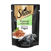 SHEBA Корм для кошек SHEBA Pleasure курица/кролик 75г