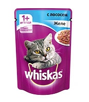 Корм для кошек WHISKAS желе лосось 75г