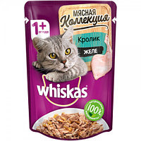 Корм для кошек WHISKAS Мясная коллекция кролик 75г