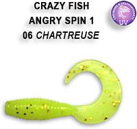 Crazy Fish Резина Crazy Fish Angry Spin 1'' №06, Кальмар, 8шт