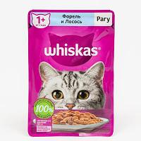 Корм для кошек WHISKAS рагу форель/лосось 75г