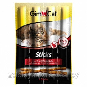 GimCat Лакомство GimCat палочки для кошек, Индейка, Кролик 4шт - фото 1 - id-p196620886