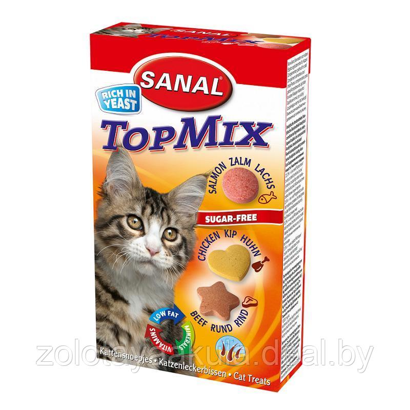 Лакомство SANAL Top Mix для котов (курица, говядина, лосось), 50гр - фото 1 - id-p196620887