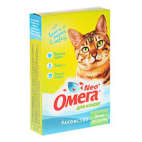 ОМЕГА NEO Мультивитаминное лакомство Омега Neo с кошачьей мятой для кошек, 90таб