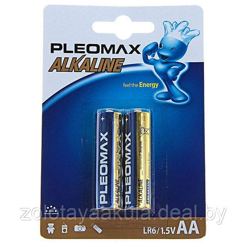 Батарейка Pleomax Alkaline AA 2шт - фото 1 - id-p196618808