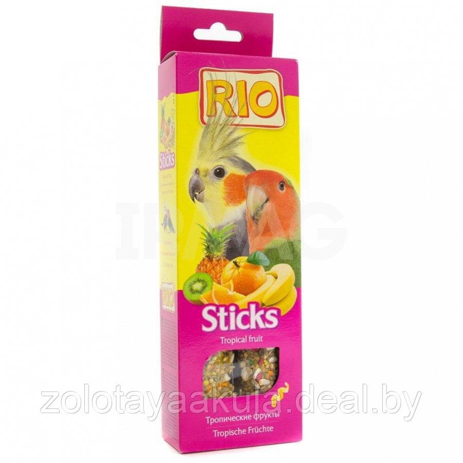 RIO Sticks Tropical Fruit палочки для средних попугаев с тропическими фруктами, 2*75гр