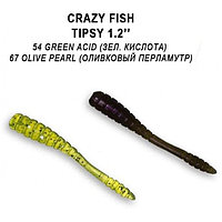 Crazy Fish Резина Crazy Fish Tipsy 1,2'' №54/67, Кальмар, 16шт