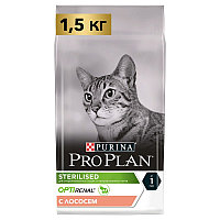 Корм PRO PLAN 1,5кг Sterilised Лосось для взрослых стерилизованных котов