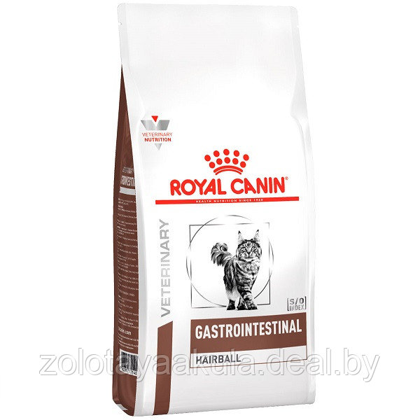 Корм ROYAL CANIN Gastro Intestinal Hairball 2кг диета для взрослых кошек при нарушениях пищеварени - фото 1 - id-p196620947