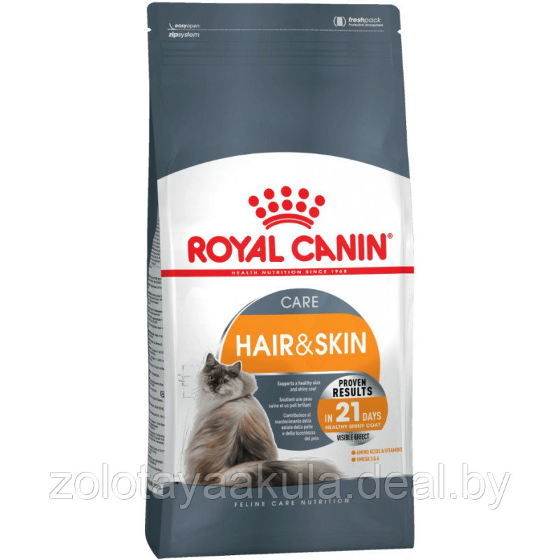 0,4кг Корм ROYAL CANIN Hair&Skin Care для взрослых кошек для здоровья кожи и шерсти - фото 1 - id-p196620949