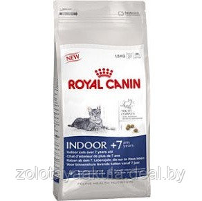 Корм ROYAL CANIN Indoor+7 400гр для кошек живущих в помещении старше 7 лет - фото 1 - id-p196620960