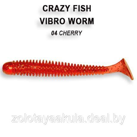 Резина Crazy Fish Vibro Worm 2'' №04, Креветка, 8шт - фото 1 - id-p196622087