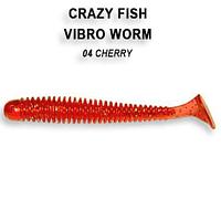 Резина Crazy Fish Vibro Worm 2'' №04, Рыба, 8шт
