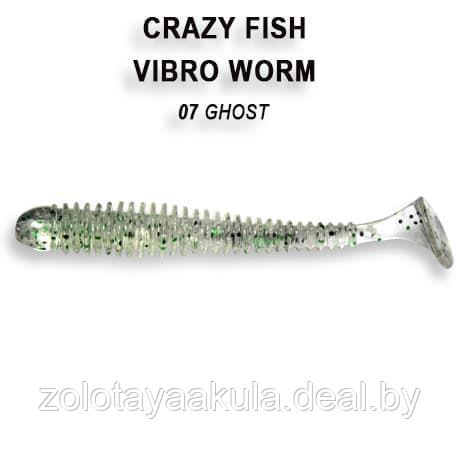 Резина Crazy Fish Vibro Worm 2'' №07, Рыба, 8шт - фото 1 - id-p196622090