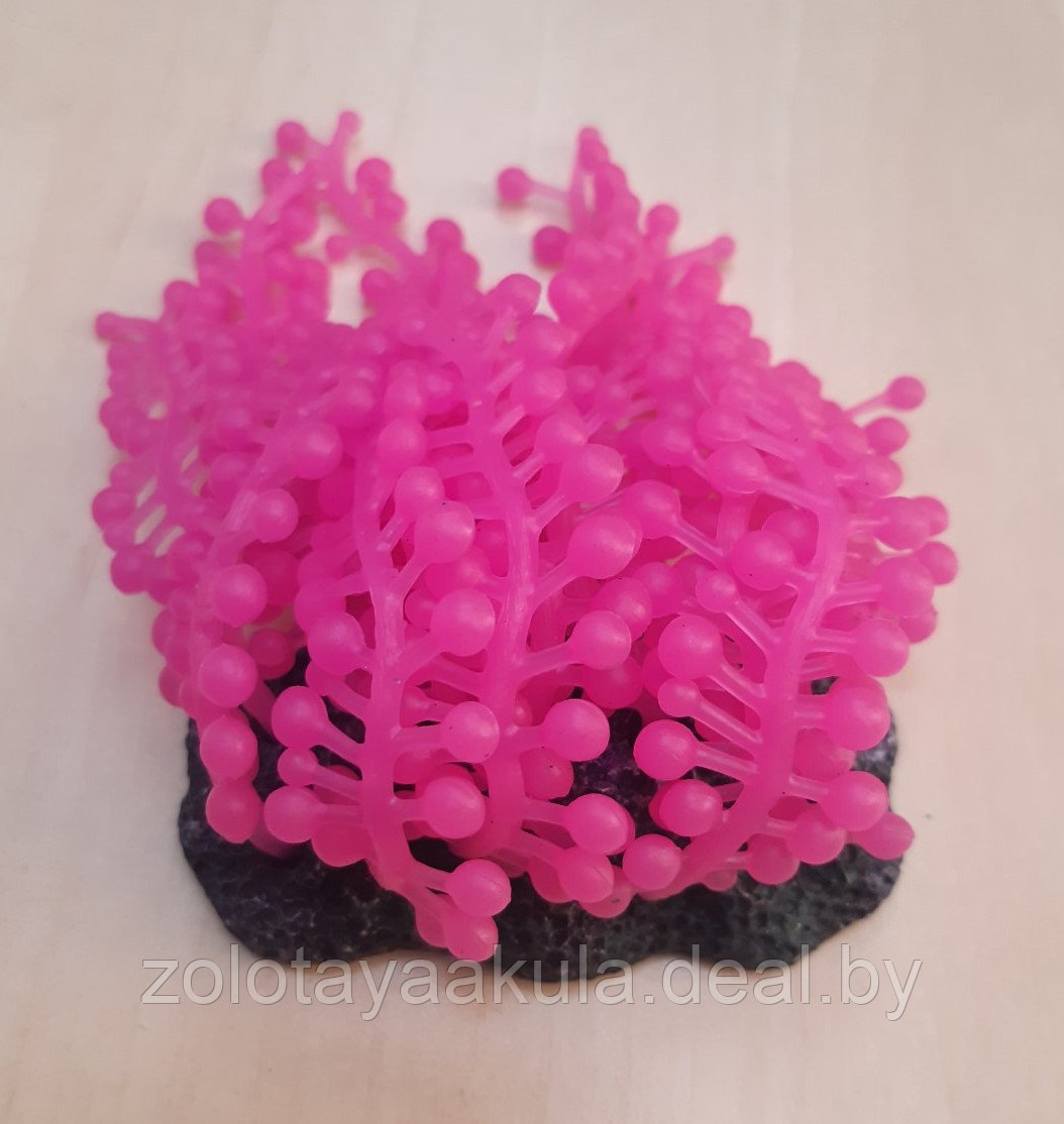 Декорация для аквариума Marlin Aquarium коралл мягкий 9*5*12,5см розовый - фото 1 - id-p196619970