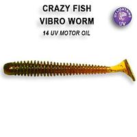 Резина Crazy Fish Vibro Worm 2'' №14, Кальмар, 8шт