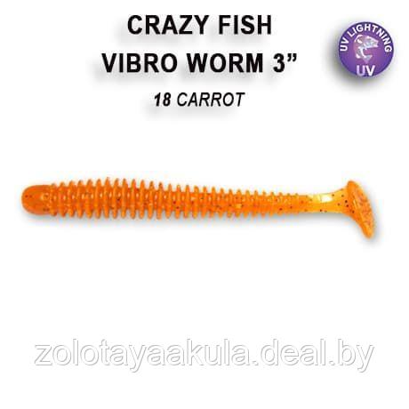 Резина Crazy Fish Vibro Worm 2'' №18, Кальмар, 8шт - фото 1 - id-p196622097