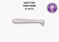 Crazy Fish Резина Crazy Fish Vibro Worm 2'' №59, Кальмар, 8шт