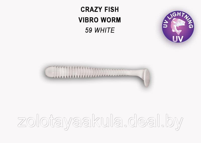 Crazy Fish Резина Crazy Fish Vibro Worm 2'' №59, Кальмар, 8шт - фото 1 - id-p196622100