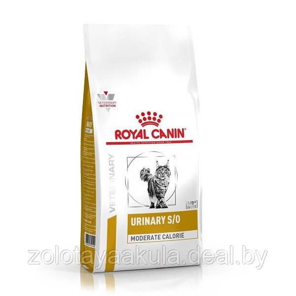 Корм ROYAL CANIN Urinary Feline S/O Moderate Calorie 1,5кг диета при лечении мочекаменной болезни - фото 1 - id-p196620988