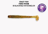 Резина Crazy Fish Vibro Worm 2'' №68, Кальмар, 8шт