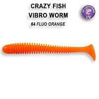 Резина Crazy Fish Vibro Worm 3'' №64, Кальмар, 5шт