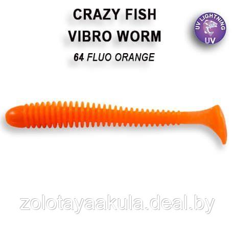 Резина Crazy Fish Vibro Worm 3'' №64, Кальмар, 5шт - фото 1 - id-p196622111