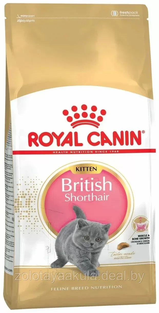 10кг Корм ROYAL CANIN British Shorthair Kitten для котят Британских короткошерстных до 12 месяцев - фото 1 - id-p196621023