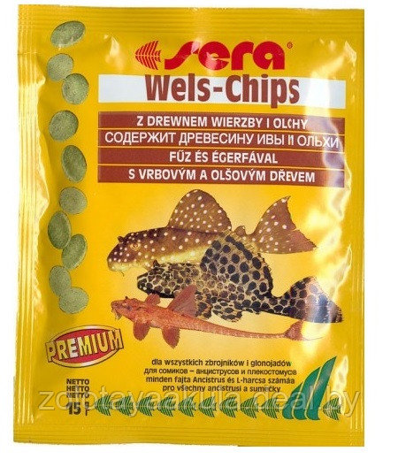 Корм SERA Wels Chips Чипсы для сомов, 15гр - фото 1 - id-p196621041