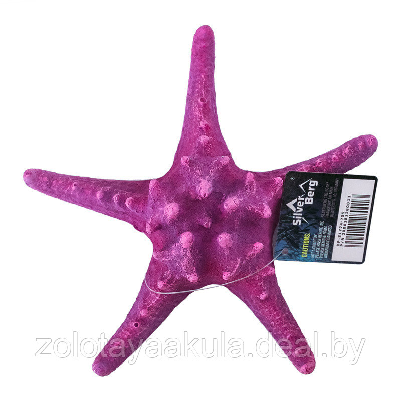 Декорация для аквариума Silver Berg Морская звезда Розовая 17см, №755 - фото 1 - id-p196620047