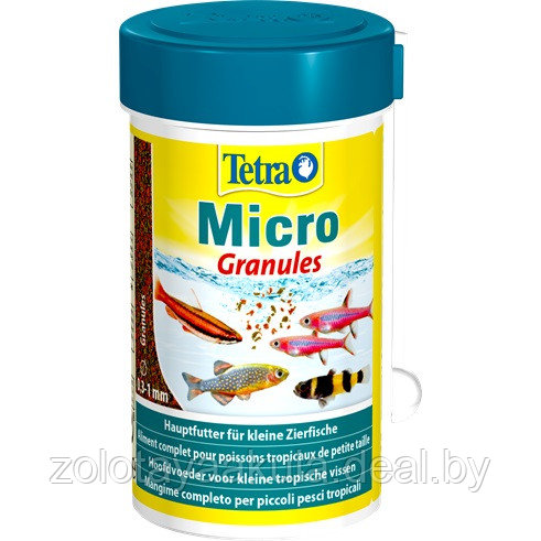Корм TETRA 100мл Micro Granules Микро гранулы для декоративных рыб небольшого размера - фото 1 - id-p196621047