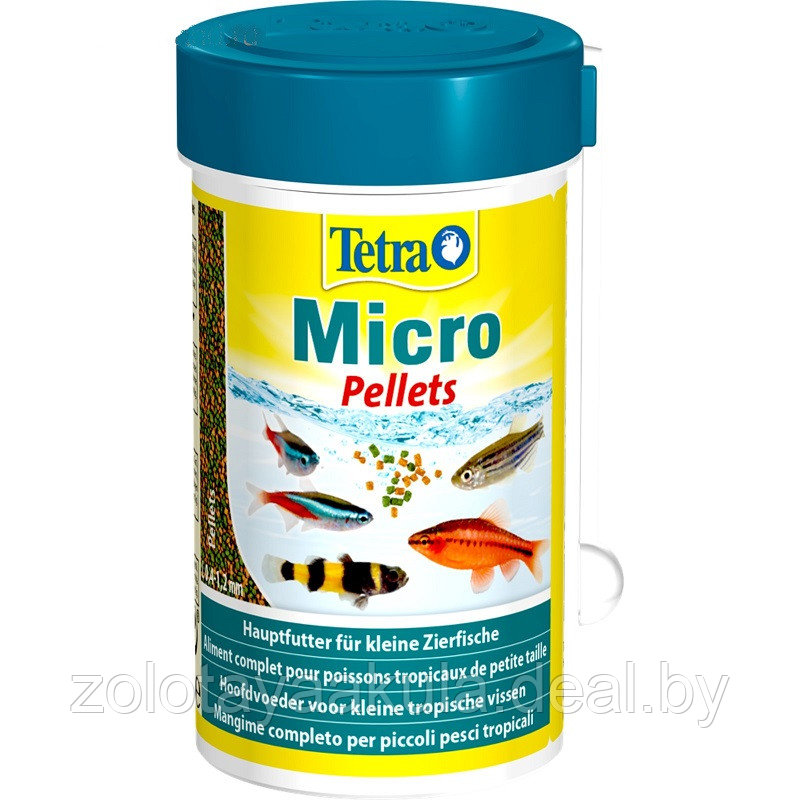 Корм TETRA 100мл Micro Pellets Микро шарики для декоративных рыб небольшого размера - фото 1 - id-p196621048