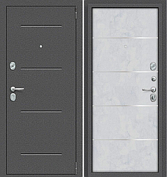 Двери входные металлические Porta R 104.П50 (IMP-6) Антик Серебро/Snow Art