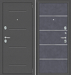 Двери входные металлические Porta R 104.П50 (IMP-6) Антик Серебро/Graphite Art
